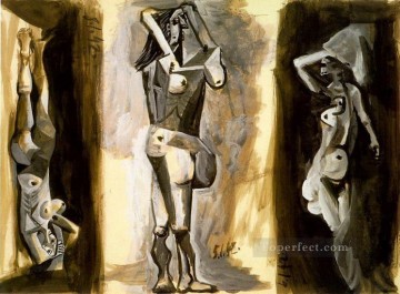 L aubade Trois femmes nues tude 1942 Cubismo Pinturas al óleo